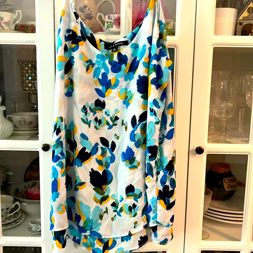 Zac & Rachel Summer floral swing top womens XL
